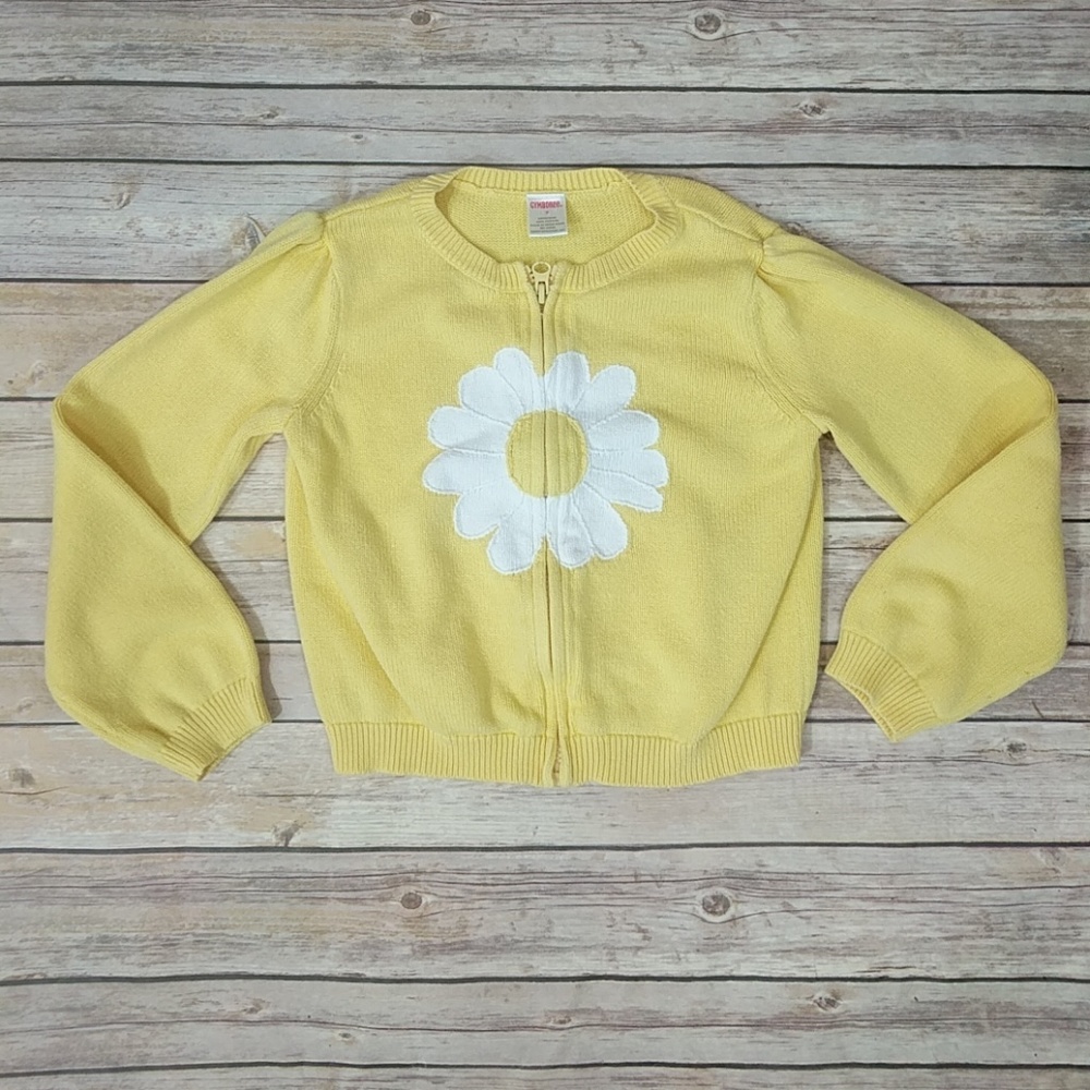 Gymboree size 7 yellow Daisy sweater
